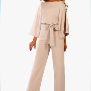 peachy bow tie jumpsuit